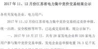 5.7532億千瓦時(shí)！江蘇公布2017年11-12月集中競(jìng)價(jià)交易結(jié)果