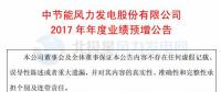增幅112%！節(jié)能風(fēng)電預(yù)計(jì)2017年度實(shí)現(xiàn)凈利潤(rùn)4.01億元