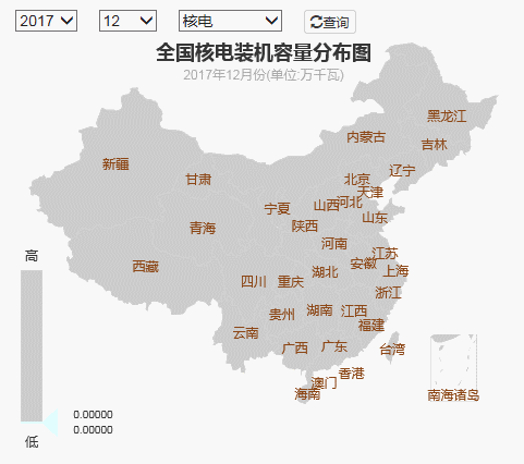 2017年全國(guó)電力發(fā)電，電力裝機(jī)版圖