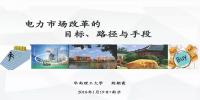 電力市場(chǎng)改革的目標(biāo)、路徑與手段