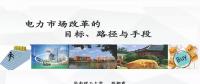 電力市場(chǎng)改革的目標(biāo)、路徑與手段