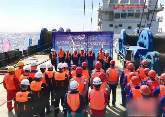 中廣核陽江南鵬島海上風(fēng)電項(xiàng)目樁基工程開工