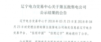 【遼寧電力交易中心】《關于第五批售電公司公示結(jié)果的公告》