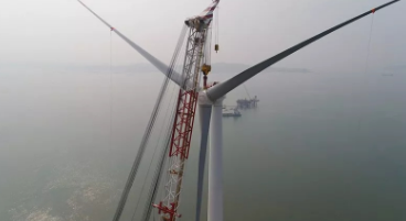 重磅！全球風輪直徑最大抗臺風型風電機組成功吊裝！