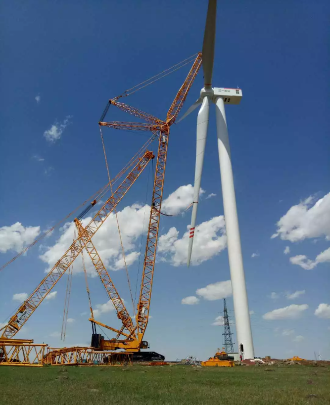 陸上風(fēng)電重器：三一重能第一臺3.4MW風(fēng)電機(jī)組順利完成吊裝！