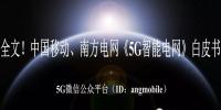 重磅全文！南方電網、中國移動《5G智能電網》白皮書