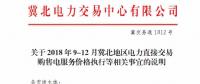 冀北地區(qū)9-12月電力直接交易：依據(jù)購售電合同由交易平臺(tái)計(jì)算、發(fā)布購售電服務(wù)價(jià)格
