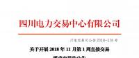 公告 | 四川關(guān)于開(kāi)展2018年11月第1周直接交易需求申報(bào)的公告