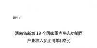 湖南省發(fā)布《湖南省新增19個國家重點生態(tài)功能區(qū)產業(yè)準入負面清單(試行)》對水力發(fā)電、風力發(fā)電、太陽能發(fā)電等嚴格管控