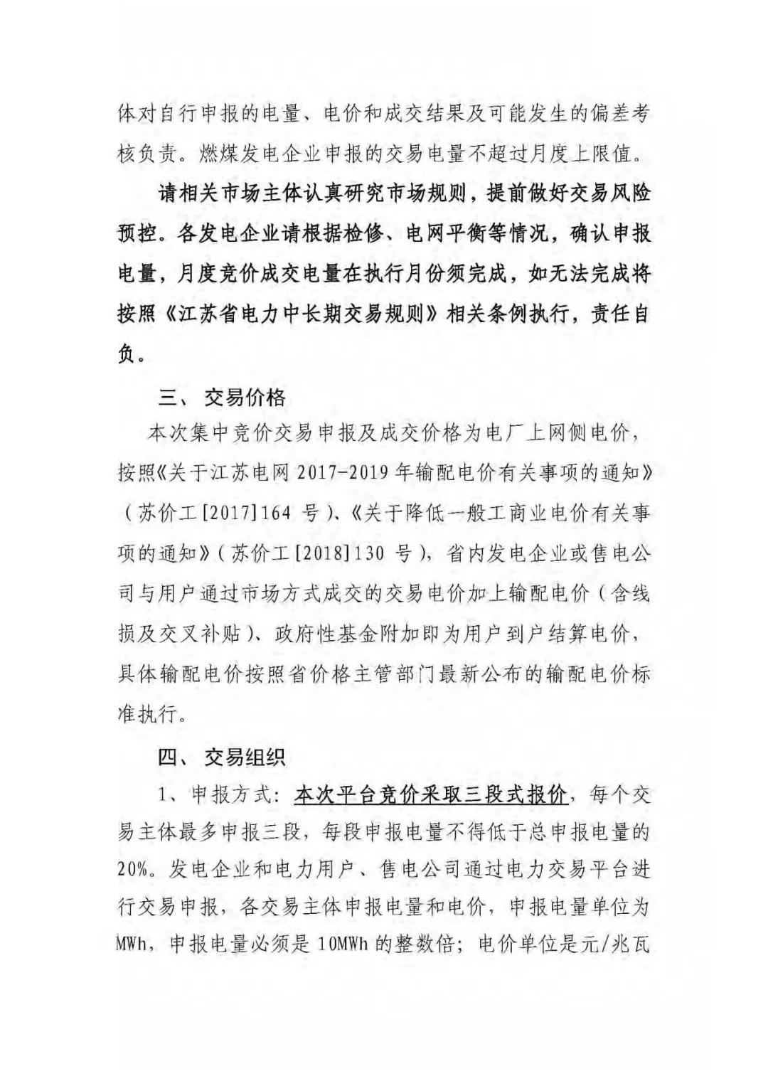 江蘇2019年3月份江蘇省電力集中競(jìng)價(jià)交易（附購(gòu)電方申報(bào)需量）